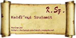 Kelényi Szulamit névjegykártya
